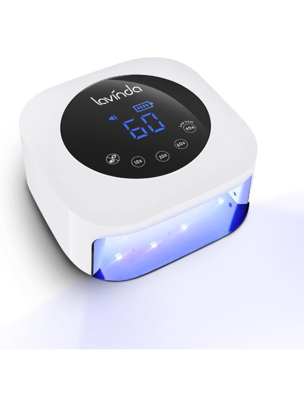 Cordless 54W UV LED Nail Lamp, Rechargeable Gel Dryer with LCD Display & Timer